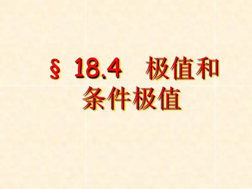 极值和条件极值.
