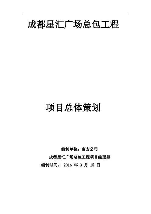 星汇广场总体策划