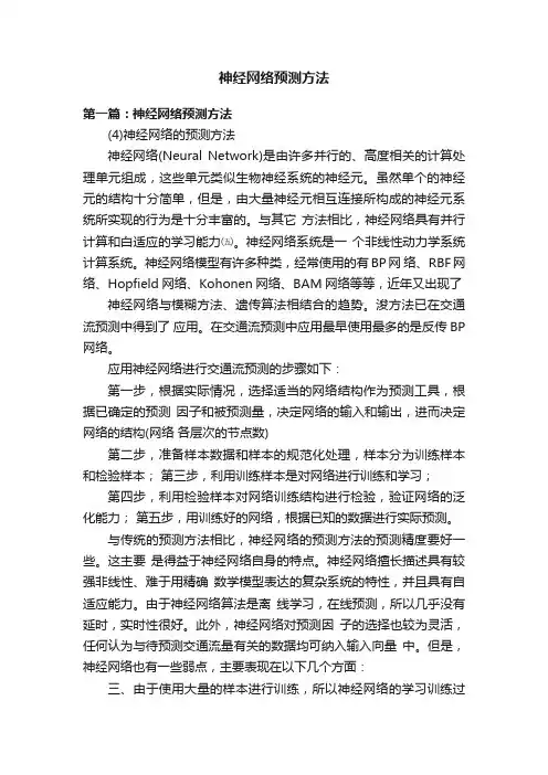 神经网络预测方法
