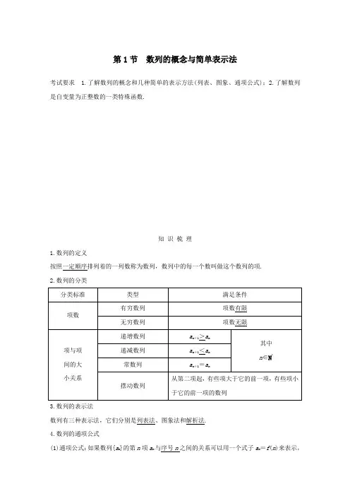 2021届高考数学一轮复习第六章数列第1节数列的概念与简单表示法教学案含解析新人教A版