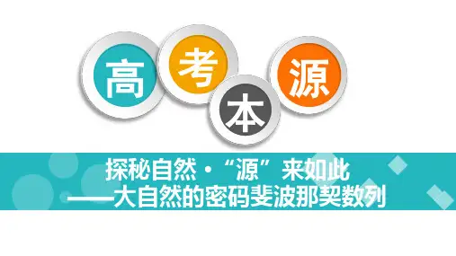 1.4自然密码斐波那契数列课件