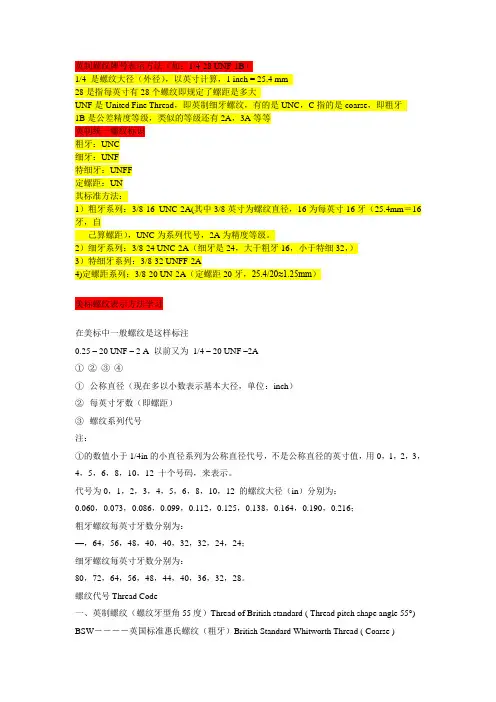 螺纹表示法