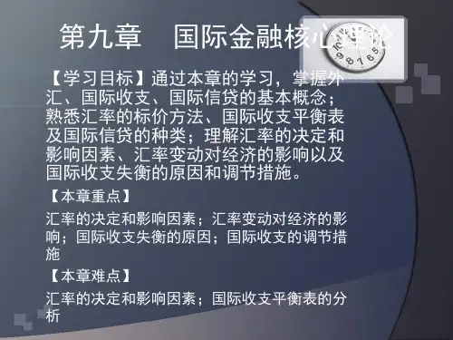 金融学第九章____国际金融核心理论