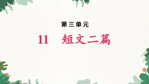 最新统编版语文八年级上册第11课《短文二篇》课件(共40张PPT)