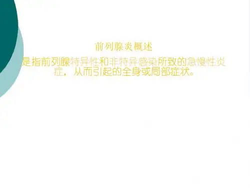 前列腺炎PPT课件