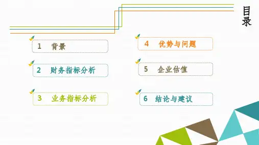 比亚迪财务报表分析PowerPoint演示文稿