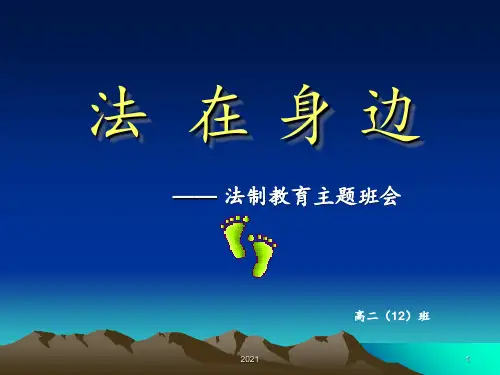 法制教育主题班会PPT课件