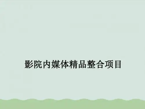 影院内媒体精品整合项目专项培训ppt(共48页)