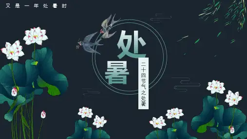 二十四节气之处暑节日介绍PPT课件