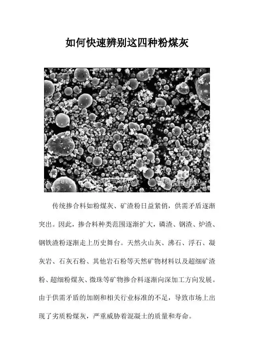 如何快速辨别这四种粉煤灰!