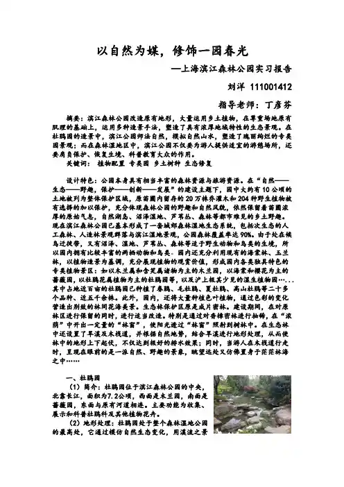 上海滨江森林公园植物造景特色分析1