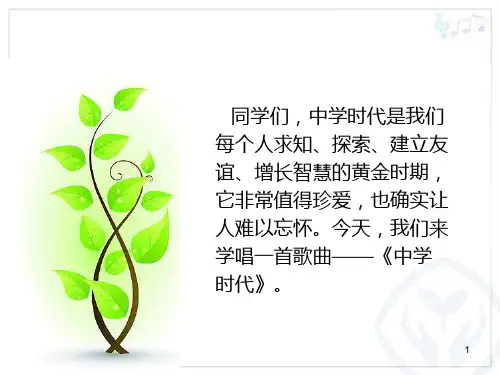 中学时代简谱PPT课件