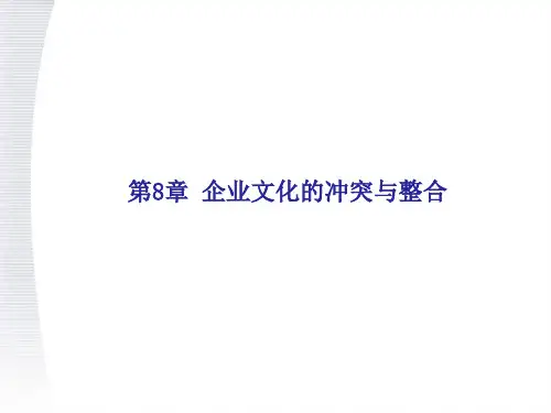 第8章企业文化的冲突与整合