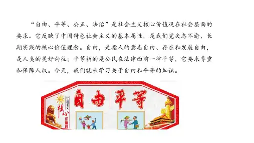 7.1自由平等的真谛  课件(33张PPT)   2022-2023学年部编版道德与法治八年级下册