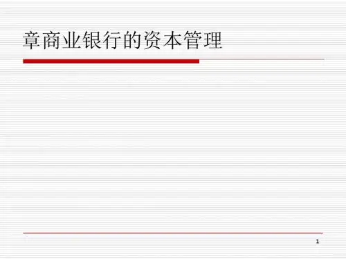 商业银行的资本管理概述(ppt78张)