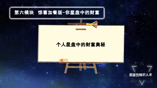 星座62：个人星盘中的财富奥秘