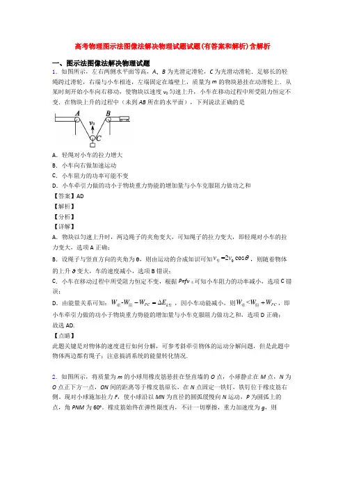高考物理图示法图像法解决物理试题试题(有答案和解析)含解析