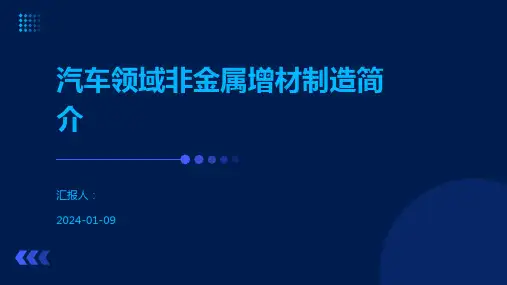 汽车领域非金属增材制造简介