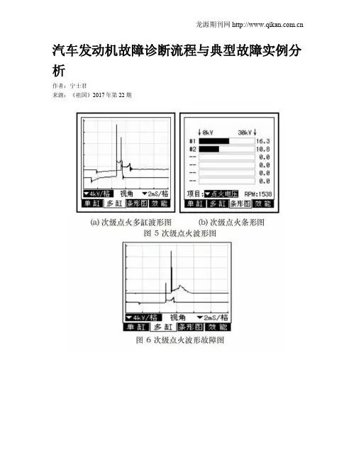 汽车发动机故障诊断流程与典型故障实例分析
