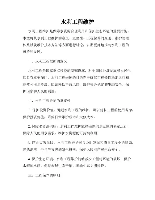 水利工程维护