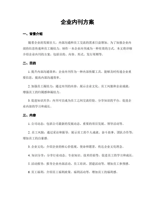 企业内刊方案