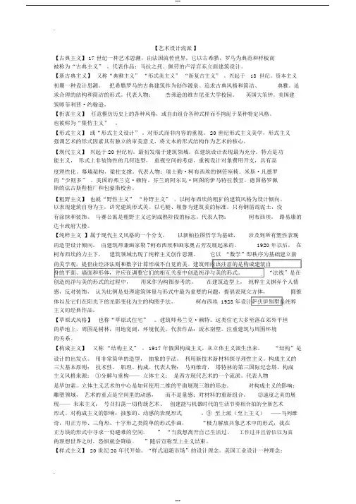 各类设计流派与风格(名词解释)