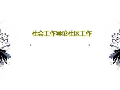 社会工作导论社区工作59页PPT