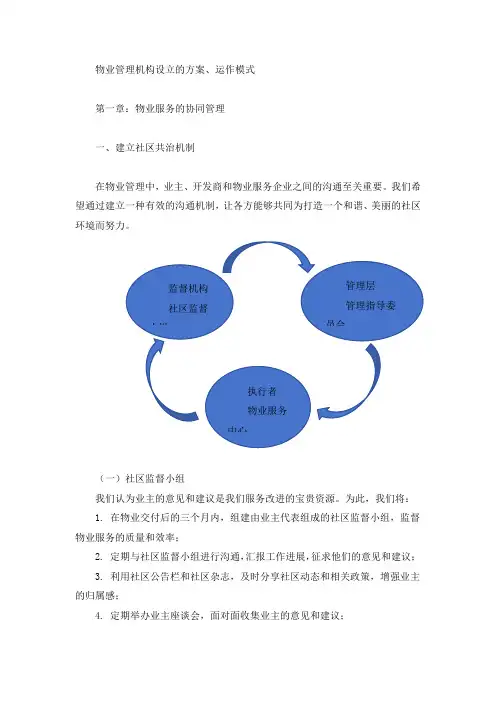 物业管理机构设立的方案