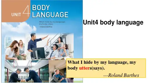 Body Language Using Language 课件(共14张PPT)