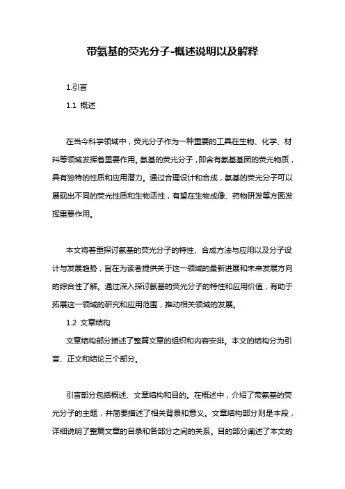 带氨基的荧光分子-概述说明以及解释