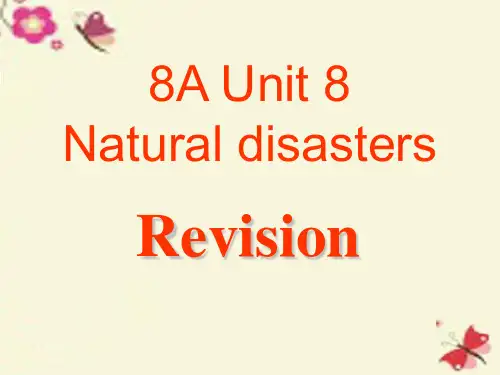 江苏省泰兴市黄桥初级中学八年级英语上册 Unit 8 Natural disasters复习 (新版)牛津版