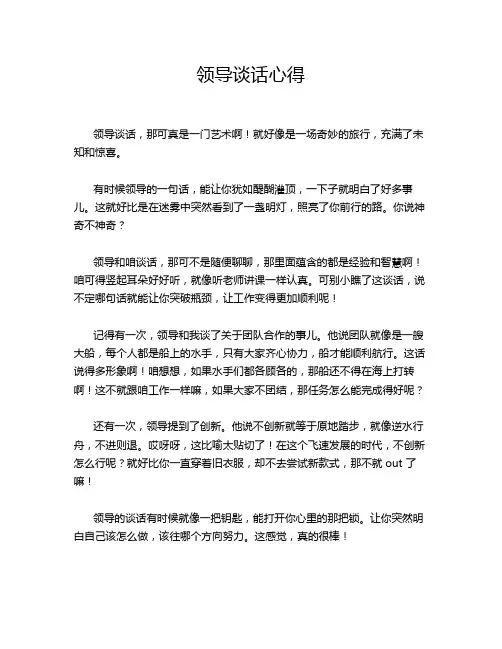 领导谈话心得