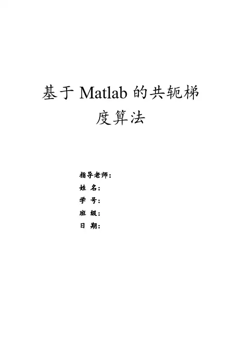 最优化算法实验报告