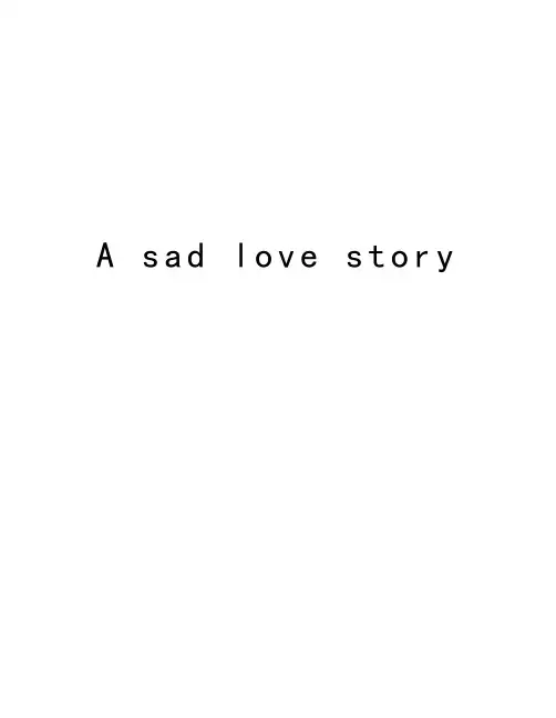 A sad love story教案资料