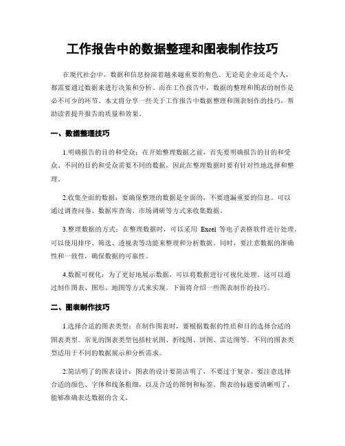 工作报告中的数据整理和图表制作技巧