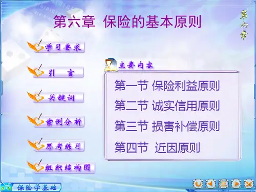《保险学》第六章 保险的基本原则