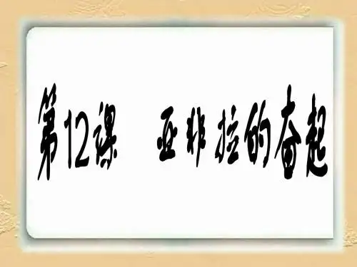 新课标人教版初中历史九年级下册第12课《亚非拉的奋起》精品课件-PPT精选文档