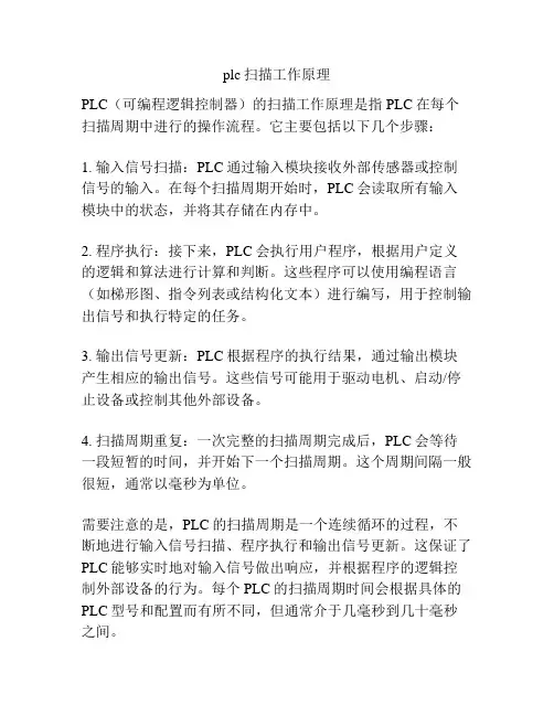 plc扫描工作原理