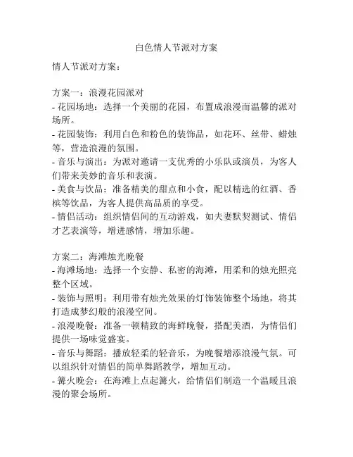 白色情人节派对方案