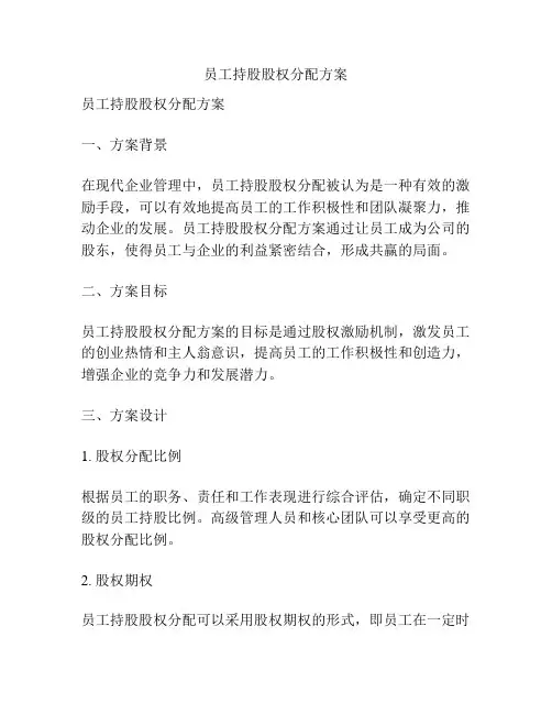 员工持股股权分配方案