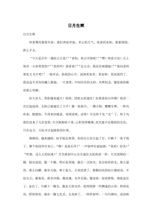 日月生辉_小学五年级作文700字