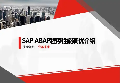 SAP-ABAP程序性能调优介绍