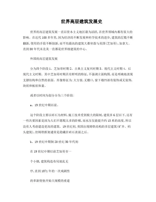 世界高层建筑发展史