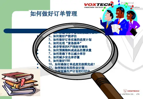 如何做好订单管理ppt课件