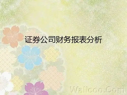 证券公司财务报表分析