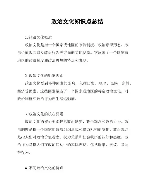 政治文化知识点总结