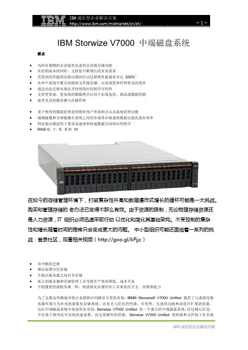 IBM Storwize V7000 技术白皮书