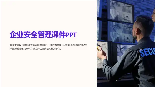 企业安全管理课件PPT