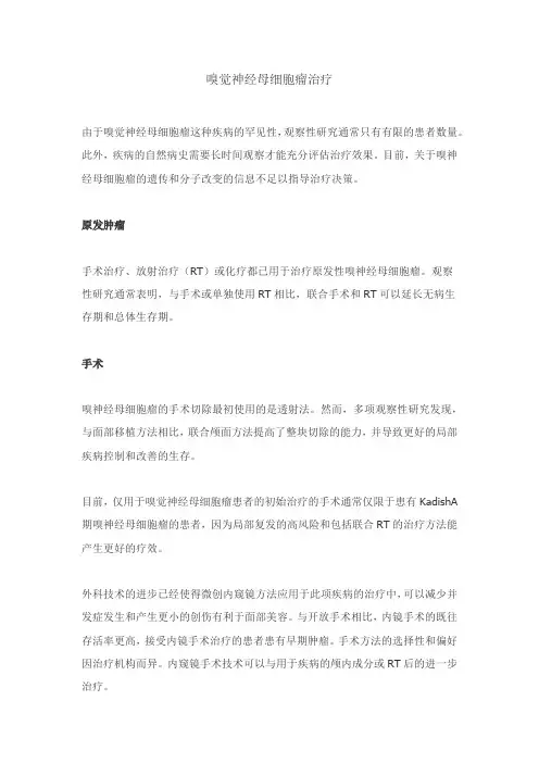 嗅觉神经母细胞瘤治疗