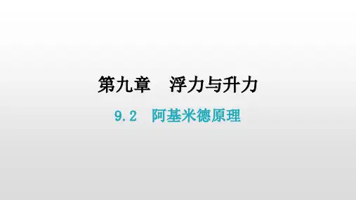 阿基米德原理教学课件—沪粤版八年级物理下册